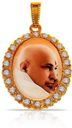 De-Ultimate Oval Nug Shukrana Blessing's Always Jai Guru Ji Mix Design Swaroop/Photo Locket Gold-plated Metal Locket
