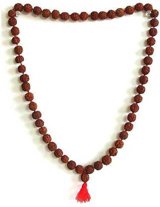 चोपड़ा जेम्स Unique & Effective 5 Mukhi Rudraksha Jap Mala 108 + 1 Beads for Men & Women लकड़ी