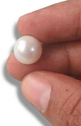 Vanishree World Best Quality Original South Sea 8 - 10 Ratti Pearl/Moti/Mukta Round Shape Pearl Pearl Stone