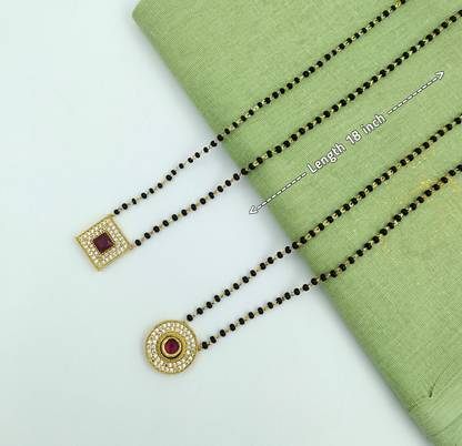 SBC R C AD COMBO Gold-plated Diamond Brass Locket Set