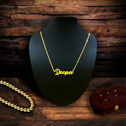 BRANDLINE Deepa Name Pendant with Chain Brass