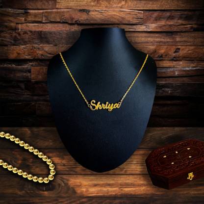 BRANDLINE Shriya Name Pendant with Chain Brass