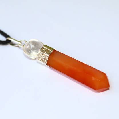 EXCEL Red Carnelian Bullet Pencil Healing Pendant(Without Chain or Cord) Crystal Ball Crystal Pendant