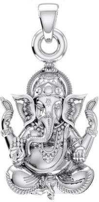 Akshat Sapphire Sterling Silver (92.5% purity) God Ganesh Ji Pendant for Men & Women Pure Silver Best Gift For Family And Friends Sterling Silver Pendant