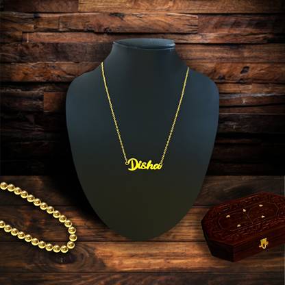 BRANDLINE DISHA NAME PENDANT WITH CHAIN Brass