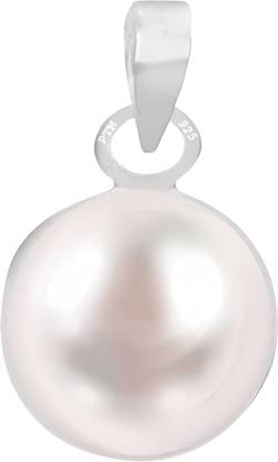 PTM Pearl (Moti) 9.25 Ratti or 8.50 Ct Gemstone Men & Women bis Hallmark 925 Sterling Silver Stone Pendant