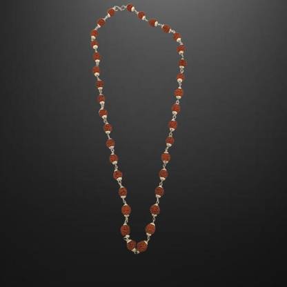 Nirvana Mukhi Silver Beads Brass, Alloy Locket Set