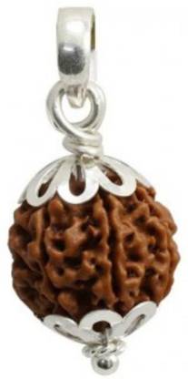 स्प्रीजेम्स 6 Mukhi Rudraksha Pendant In Silver For Vrashab Tula Rashi People Silver सिल्वर लॉकेट