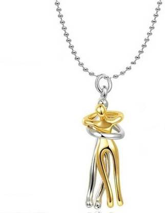 ROOTWAVE hug pendant, couple hugging pendant necklace Gold-plated Stainless Steel Pendant