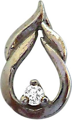 Surat Diamond Elegant .925 Sterling Silver and Real Diamond Pendant – Timeless Sparkle Sterling Silver Diamond Sterling Silver Pendant