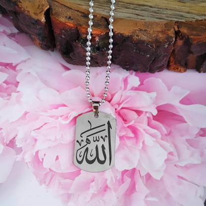 Sullery Allah Pendant Necklace Chain Sterling Silver Stainless Steel Pendant