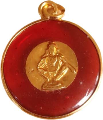HOIVA 1.(PACK OF 1 ) Gold ring Red God Ayyappa Sawmy Locket With out Chain Plastic Locket