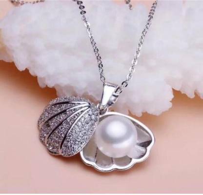 RSPR Pearl Moti Seep Stainless Steel Locket Set