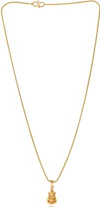 VIANSH Chain Pendant Lord Ganesha Locket Ganpati Gold-plated Alloy Pendant Set Gold-plated Brass Pendant Set