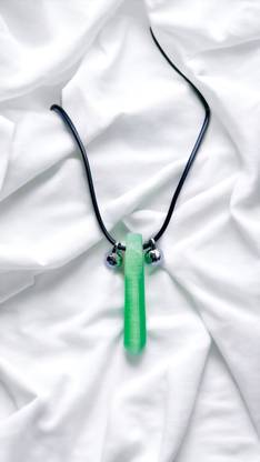 sky enterprises Unisex Anime Necklace Naruto Hokage Tsunade Uzumaki Necklace (Green) Steel Pendant