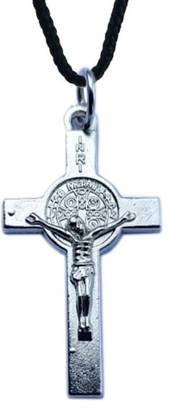 zebisco Stylish look Jesus Christ crucifix pendant with black thread for Men and Women Black Silver, Silver, Platinum Cubic Zirconia Stainless Steel, Alloy Locket
