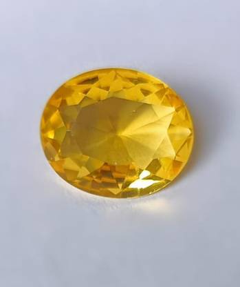 Gopalgems Yellow sapphire 5 carat certified orginal & natural rashi Ratan nag orginal Sapphire Crystal, Stone Pendant