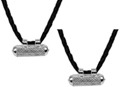 Adhvik Set Of 2 Openable Taweez/Tabeej/Tavij/Amulet Nazariya Pendant Locket Cotton Dori Silver Stainless Steel Pendant Set