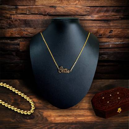 BRANDLINE Jitu Name Pendant with Chain Brass