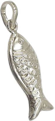 Sahiba Gems Chandi Silver Fish Pendant Locket Charm Sterling Silver Locket