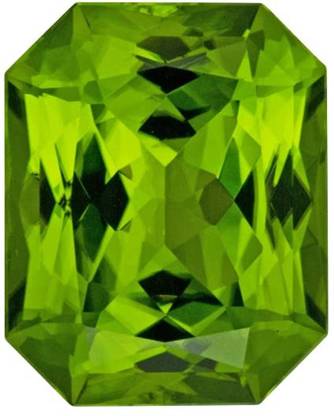 Sidharth Gems 7.25 Ratti Paridot Stone Squire Cut Natural Peridot Precious Gemstone Peridot Stone