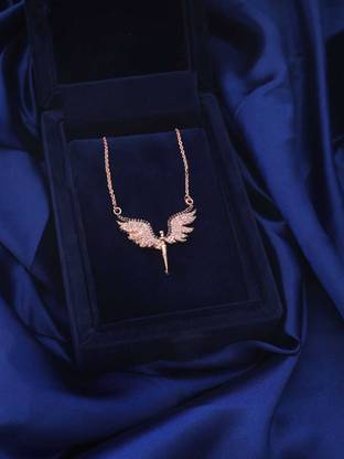 AKSVENTURE Stunning Rose Gold Pendant Sets for Girls Gold-plated Alloy Pendant Set