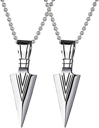 Teeragaj C 120_JSE-2 arrow slvr Stone Pendant Set