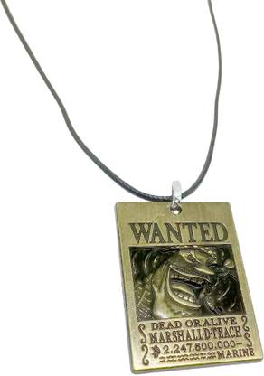 RVM Jewels Anime One Piece Marshall D Teach Wanted Inspired Pendant Necklace Jewellery Alloy