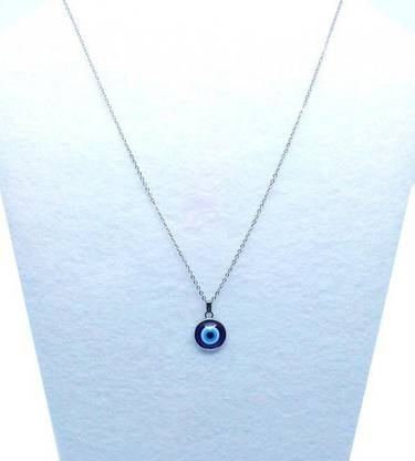 Syfer Evil Eye Necklace Protect You From Harmful Energy and Negatives Nazar Silver Alloy Pendant