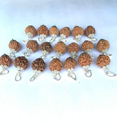 Rudraksham 5 Mukhi Nepali Rudraksha Pendant (Set Of 20) Silver Brass Pendant