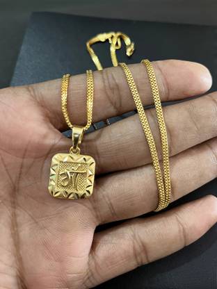 AnshEnterprises 1 gram gold women Mother Love Locket Unic chain Gold-plated Crystal Brass Locket