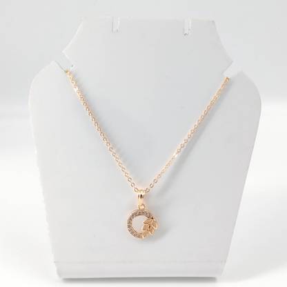 न्यू रुद्राक्ष Fancy Chain For Girls. Trending Chains For Girls. Pendant Locket For Girls.. Gold-plated Diamond पीतल पेंडेंट सेट