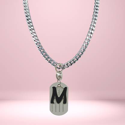 D2Fashion M Letter Pendent With Plate Metal Pendant