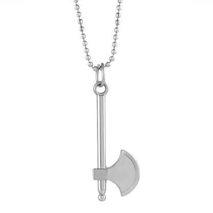 morir Silver Plated Brass Parshuram Farsa/Kulhari Axe Pendant with Chain Silver Brass Pendant