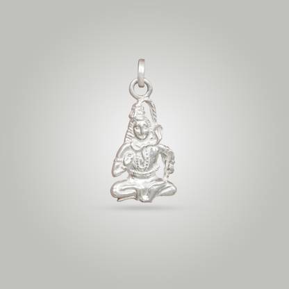 Ceylonmine01 Pure Silver Lord Shiv ji Locket Pendant With Chain for Men & Women Silver Silver