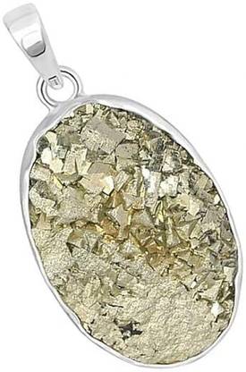 VIBESLE Natural Pyrite Rough Pendent and Attract for money For Women And Men Crystal Crystal Pendant