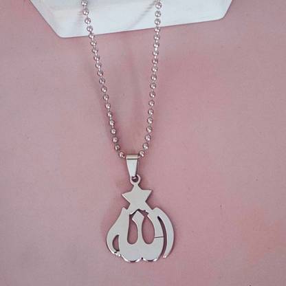 M Men Style Religious Islamic Muslim Arabic Allah Star Gold-plated Stainless Steel Pendant