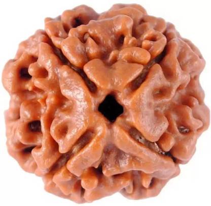 Fine Creation 100 % Original & Natural Four Face - 4 Mukhi Rudraksha Lab Certified Wood