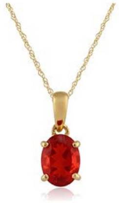 AG Jewels Gold-plated Ruby Stone Pendant