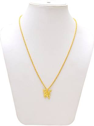 zebisco Elegant Jewelry Pawan Putra Hanuman Bajrangbali Locket With Chain Gold-plated Alloy Pendant Set