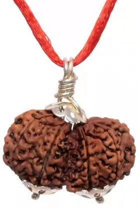 Jewelswonder Shiv Parvati/Gori Shankar Rudraksha 100% Genuine Quality for Men & Women Wood