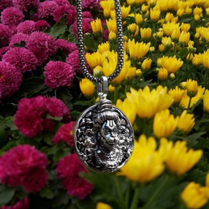 CRAFTWELL Hanuman Lockate Oxodaised Silver Chain Silver Silver