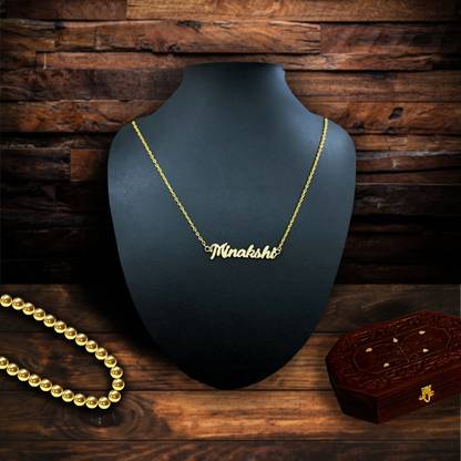 BRANDLINE MINAKSHI NAME PENDANT WITH CHAIN Brass