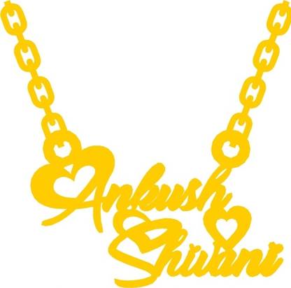 Vermagallery Ankush Shivani Customized Name pendant Brass, Gold-plated Brass Pendant