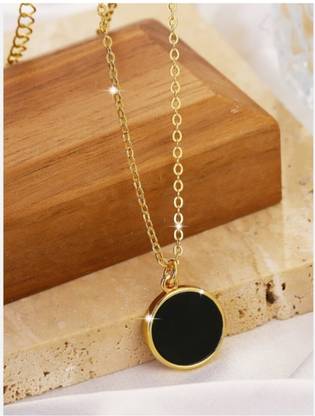 Bewada Bewada Jewellers Exclusive gold coin Necklace For Womens And Girls-02 Stainless Steel Locket Set