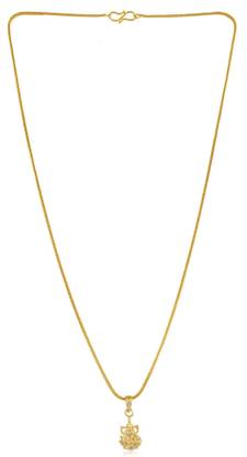 NAVYA ART laxmi devi locket Gold-plated Alloy Pendant Set