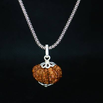 सीलोनमाइन01 12 Mukhi NEPALI RUDRAKSHA Pendent RUDRAKSHA Pendent 100% Original & Certified Silver Beads अलॉय पेंडेंट