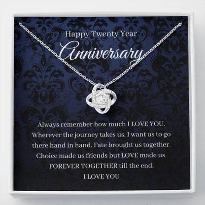 Rakva 20th Wedding Anniversary Necklace Gift For Wife China Anniversary Twentieth Zircon Sterling Silver Pendant Set