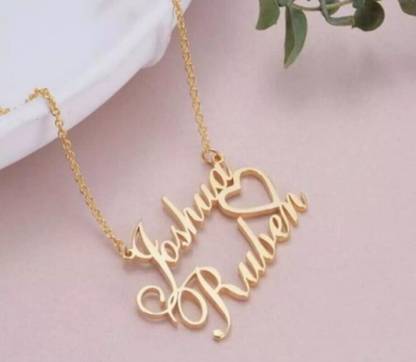 अमज़िंग प्रिंट डिज़ाइन Customized and Designer Name Pendant मेटल