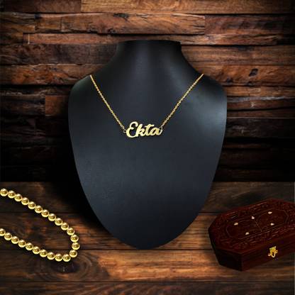 ब्रांडलाइन Ekta Name Pendant with Chain पीतल